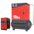 Airwave ECO-Speed, Fixed Speed Compressor, 15hp/11Kw-400V, 60 CFM, Max 10 Bar, 300L Tank Mounted + Floor Mounted Dryer.