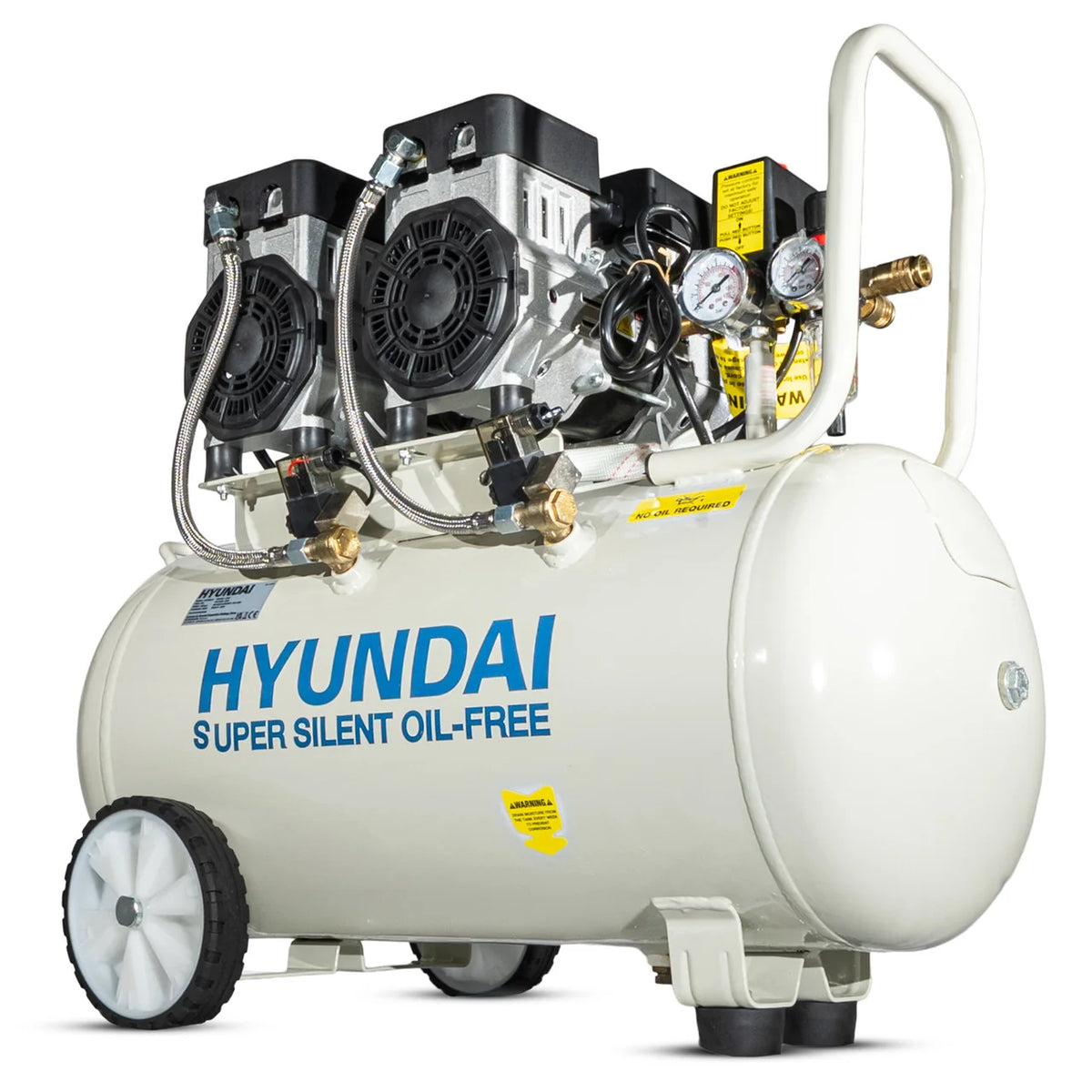 Hyundai HY27550X 1500W 50L Oil Free Low Noise Portable Electric Air Compressor 11CFM 118psi