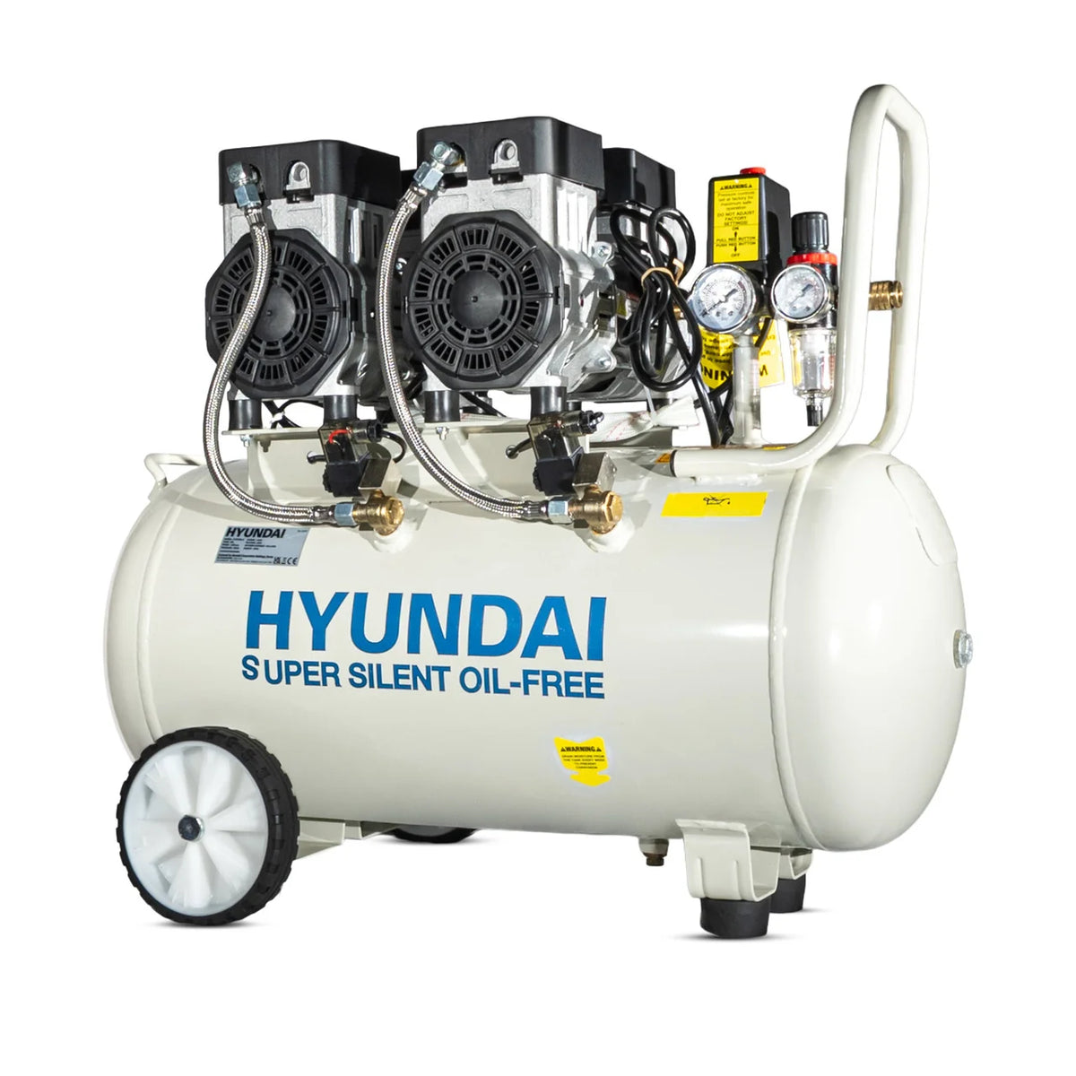 Hyundai HY27550X 1500W 50L Oil Free Low Noise Portable Electric Air Compressor 11CFM 118psi