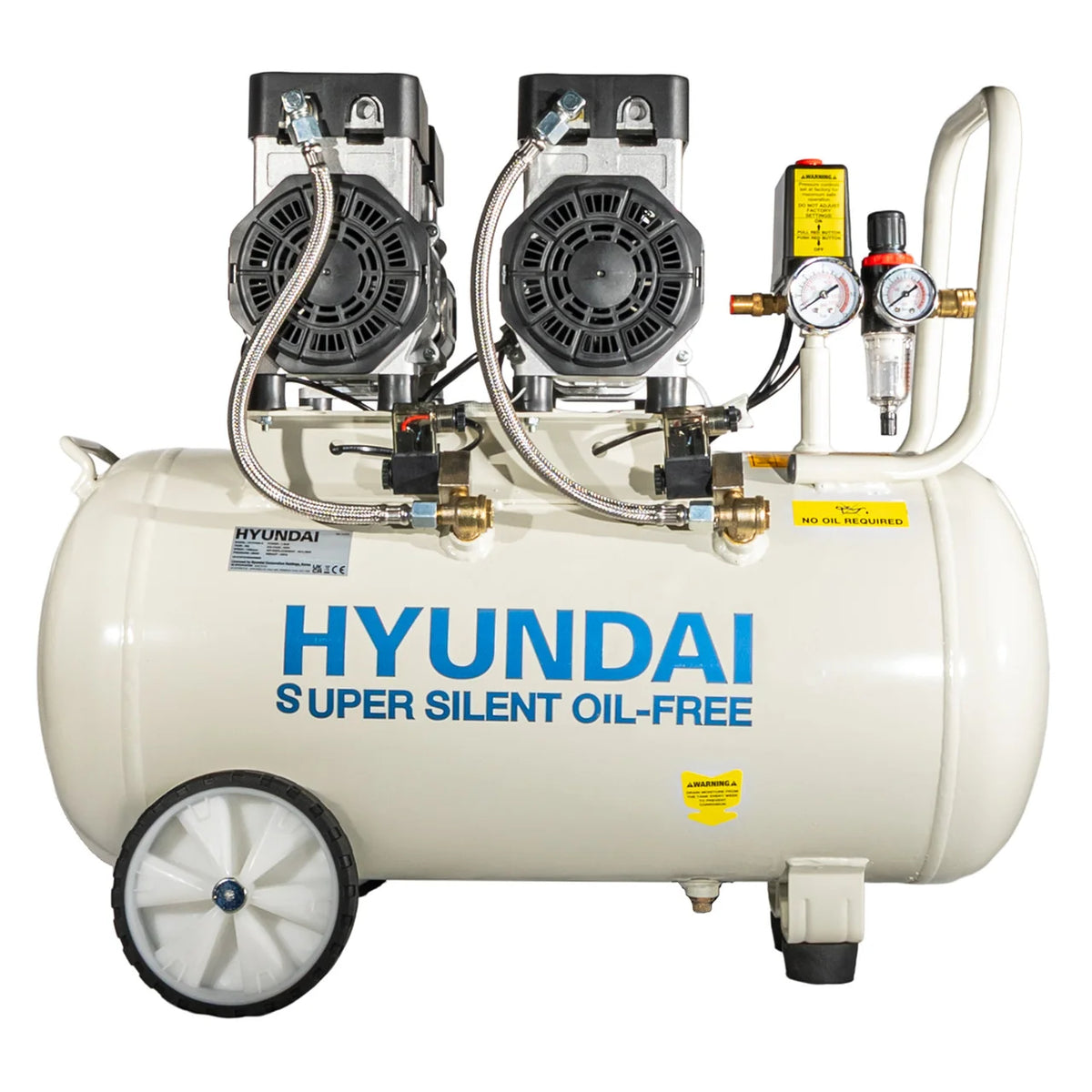 Hyundai HY27550X 1500W 50L Oil Free Low Noise Portable Electric Air Compressor 11CFM 118psi