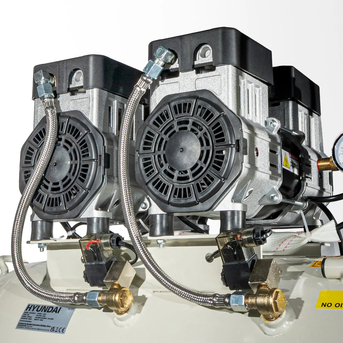 Hyundai HY27550X 1500W 50L Oil Free Low Noise Portable Electric Air Compressor 11CFM 118psi
