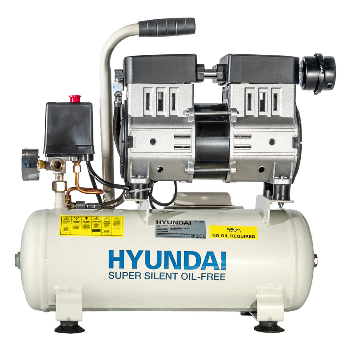 Hyundai HY5508X 550W 8L Oil Free Low Noise Portable Air Compressor 4CFM 118psi Direct Drive