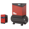 Airwave ECO-Speed, Fixed Speed Compressor, 7.5hp/5.5Kw-400V, 30 CFM, Max 10 Bar, 300L Tank Mounted + Floor Mounted Dryer.