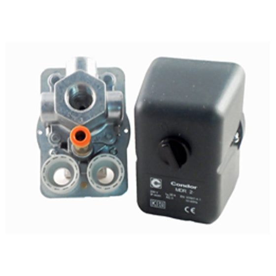 Condor MDR2 Pressure Switch, 4 Way, 20A 12 Bar 3/8"