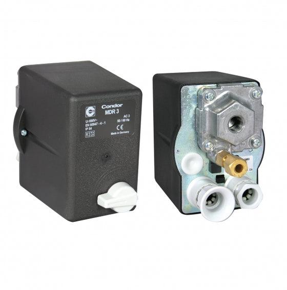 Condor MDR3 Pressure Switch 1 Way 20A 12 Bar 1/4"