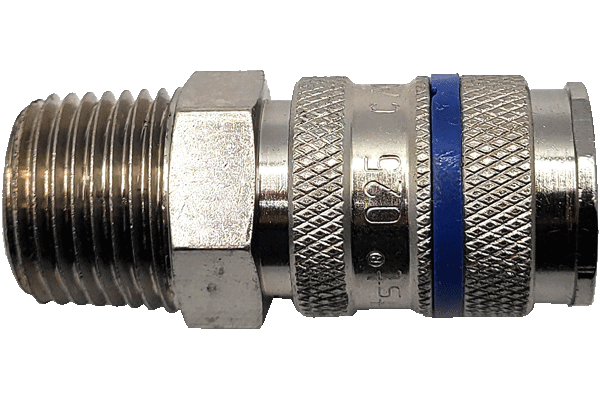 1/2" BSPT MALE COUPLING NICKEL PLATED