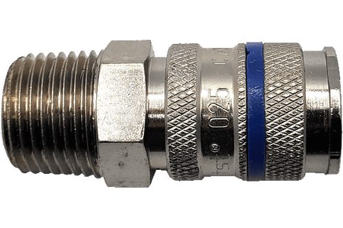 1/2" BSPT MALE COUPLING NICKEL PLATED