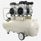 Hyundai HY2150100 Oil-Free Electric Air Compressor with Dual 1500W Motors, 4hp and 100L Tank