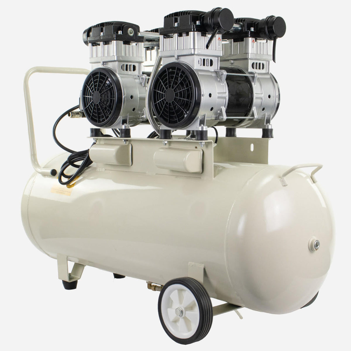 Hyundai HY2150100 Oil-Free Electric Air Compressor with Dual 1500W Motors, 4hp and 100L Tank