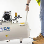 Hyundai HY275100 Electric Air Compressor with Dual 750W 230V Motors, 2hp and 100L Tank
