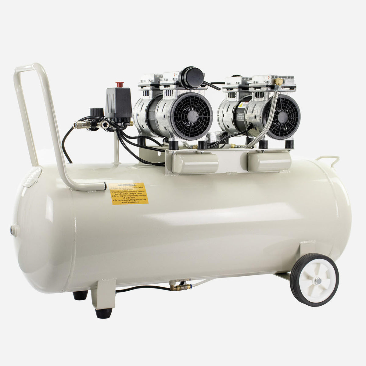 Hyundai HY275100 Electric Air Compressor with Dual 750W 230V Motors, 2hp and 100L Tank