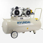 Hyundai HY275100 Electric Air Compressor with Dual 750W 230V Motors, 2hp and 100L Tank
