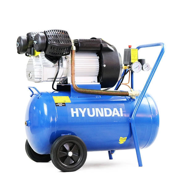 Hyundai HY3050V Electric Air Compressor with V-Twin Cylinder, 2.2kW 230V Motor, 3hp and 50L Tank
