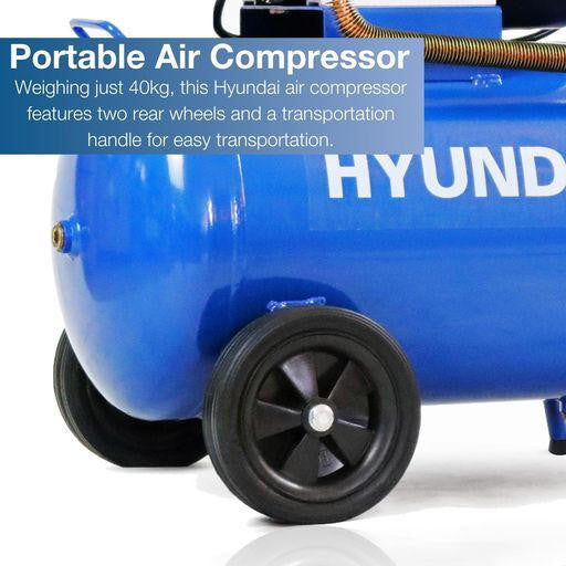 Hyundai HY3050V Electric Air Compressor with V-Twin Cylinder, 2.2kW 230V Motor, 3hp and 50L Tank