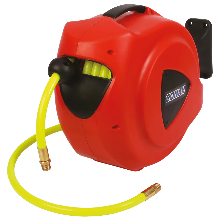 AIR & WATER HI VIS HOSE REEL 3/8"X10M