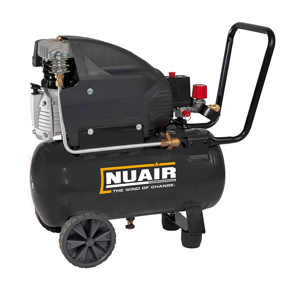 Nuair Compressor MK265-24-CM2 TECH 1.5KW 24Ltr 10Bar 230V Portable (13A)