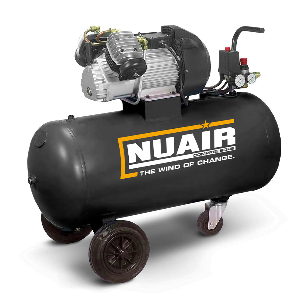 Nuair Compressor NDV/100 CM3 2.2KW 100Ltr 8Bar 230V Portable (13A)