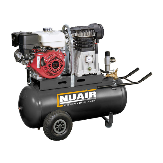 Nuair Petrol Compressor B3800/5.5S/100 Honda 5.5HP 100Ltr 10Bar Portable