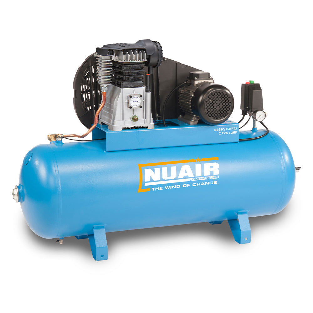 Nuair Compressor NB3800B-PRO/150 FT3 2.2KW 150Ltr 10Bar 400V Stationary