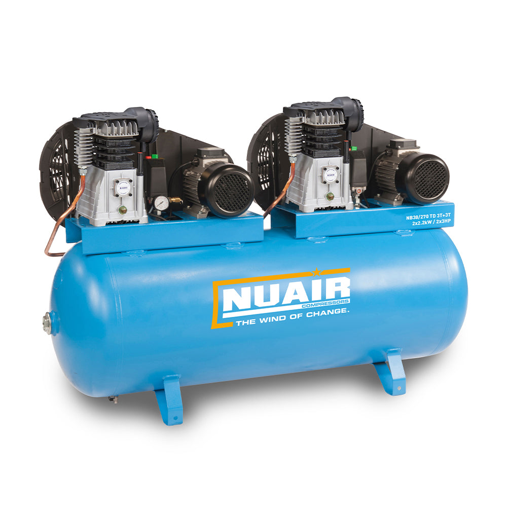 Nuair NB38/270 TD 3T+3T Tandem Air Compressor