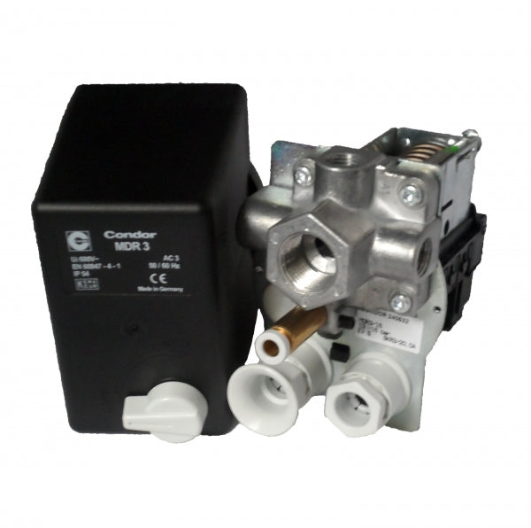 Condor MDR3 Pressure Switch, 4 Way 20A 16 Bar 1/2"