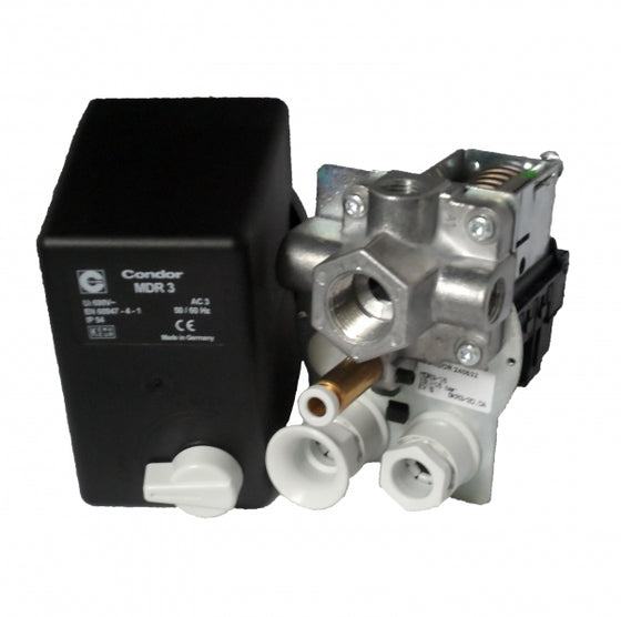 Condor MDR3 Pressure Switch, 4 Way 20A 16 Bar 1/2"