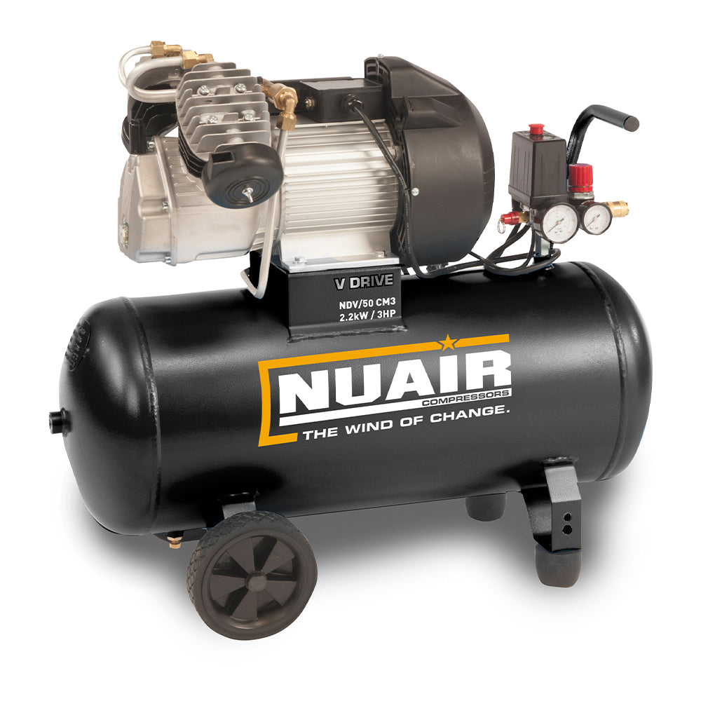 Nuair Compressor NDV/50CM3 2.2KW 50Ltr 8Bar 230V Portable (13A)