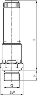 Safety Valve G 1/4" (dn8) 0,5 Bar - Non-OEM 3004807018
