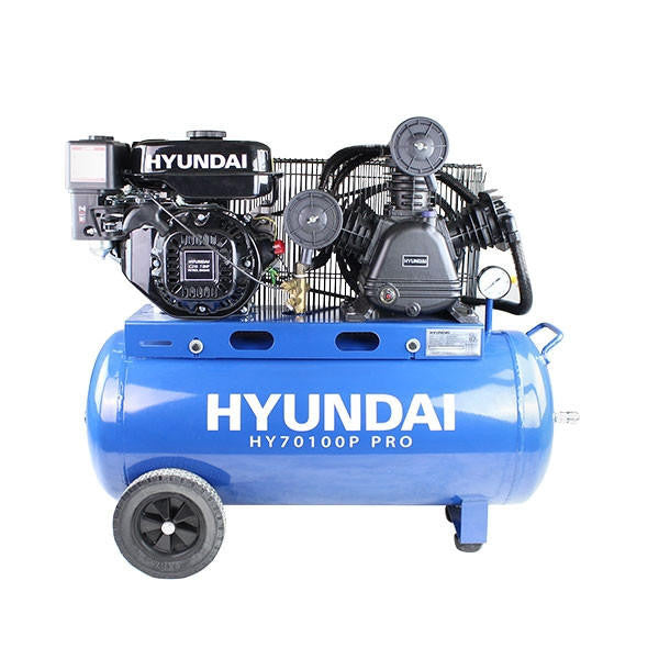 Hyundai HY70100P 7.0hp Petrol Air Compressor with 90L Tank