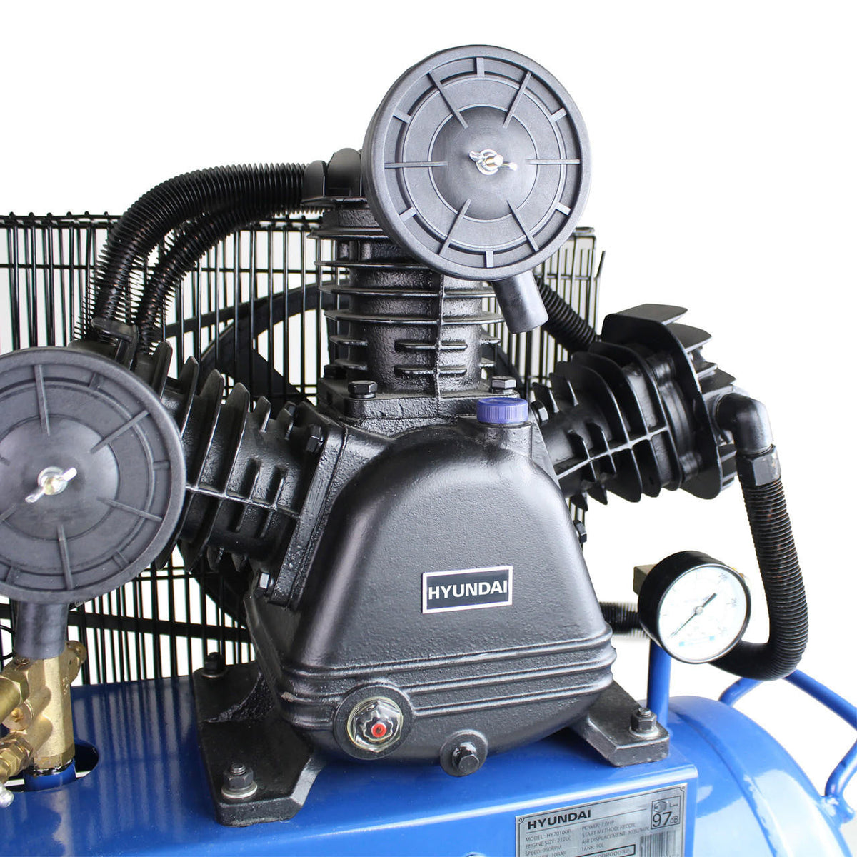 Hyundai HY70100P 7.0hp Petrol Air Compressor with 90L Tank