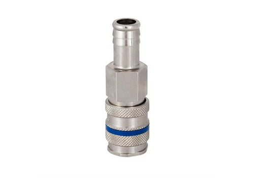 13MM OD HOSETAIL COUPLING BRASS NICKEL