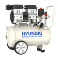 Hyundai HY7524X 750W 24L Oil Free Low Noise Portable Air Compressor 5.2CFM 118psi Direct Drive