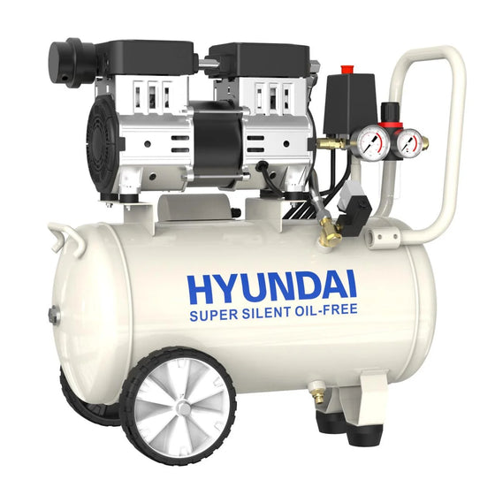 Hyundai HY7524X 750W 24L Oil Free Low Noise Portable Air Compressor 5.2CFM 118psi Direct Drive