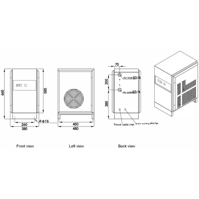 Airwave TR10 Air Compressor Dryer – Refrigerated Air Dryer (40 CFM)