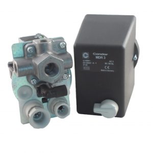 Condor MDR3 Pressure Switch 4 Way 20A 12 Bar 3/8"