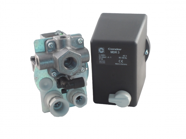 Condor MDR3 Pressure Switch 4 Way 20A 12 Bar 3/8"